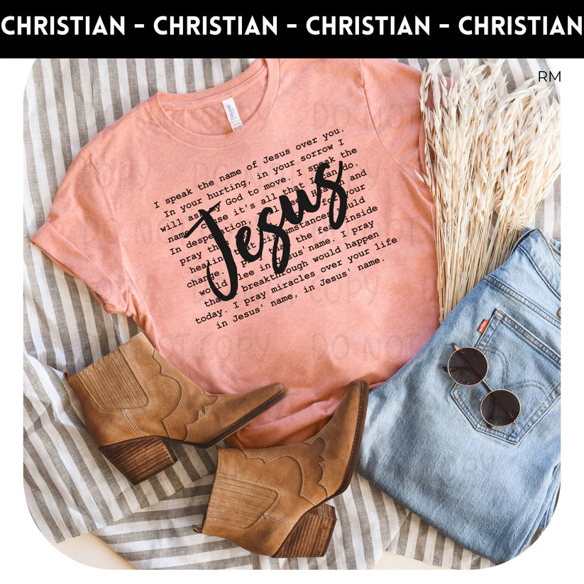 Speak The Name of Jesus Adult Shirt